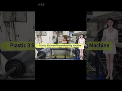 पूरी तरह से स्वचालित प्लास्टिक 3 स्टेशन थर्मोफॉर्मिंग मशीन